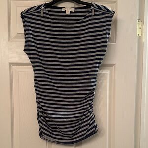 Michael Kors Striped Navy and Gray Women's Top